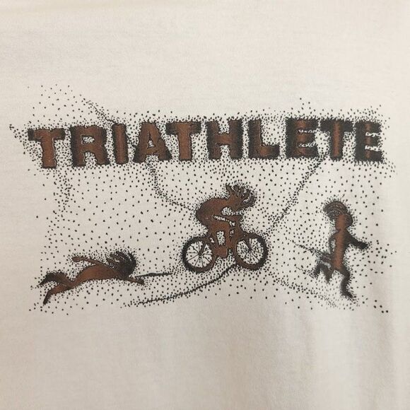 Dino Tri Triathlon T Shirt Vintage Y2K Swimming Running Cycling Race Mens XL - Picture 2 of 9